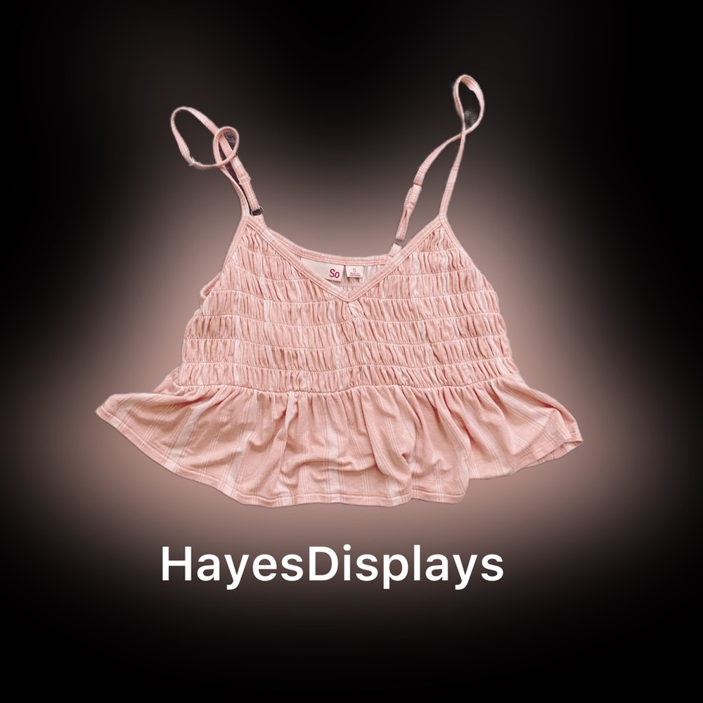 Cute Little Pink Spaghetti Strap Crop Top